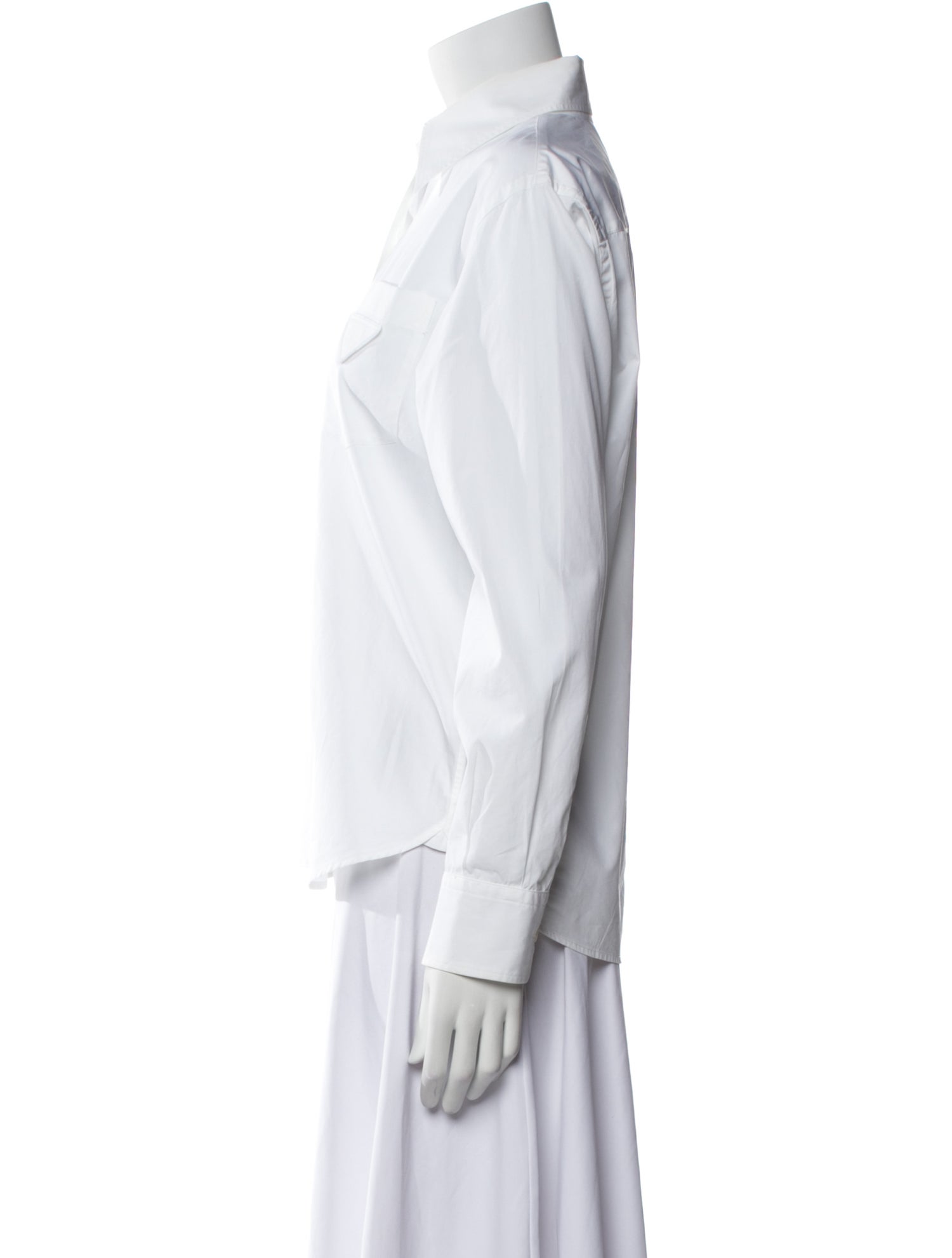 Prada 2020 Long Sleeve Button-Up Top